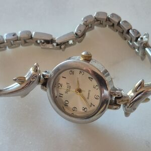 Silver and Gold Dolphin Women's Watch